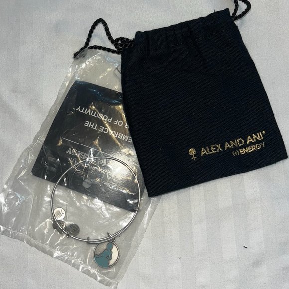 Disney Alex and Ani Cinderella Blue Silhouette Bracelet - Picture 2 of 5